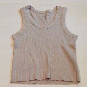 Brandy Melville Ribbed Tank Cropped Thick Straps